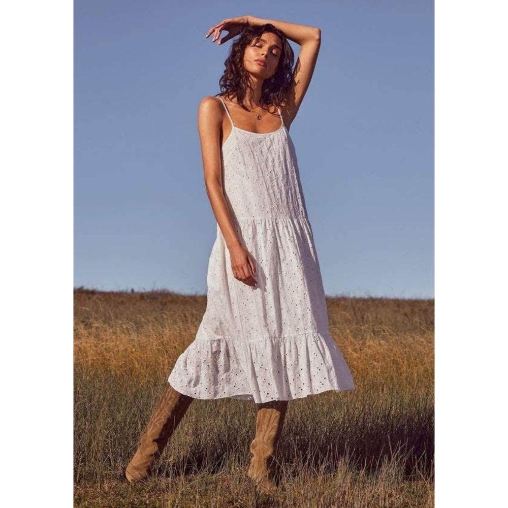 Auguste the Label Alessia  Eyelet Midi White XS